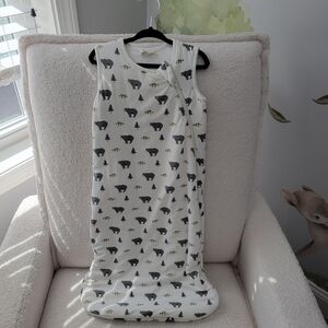 White Sleep Sack with Bear Print